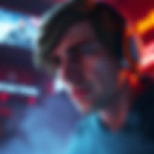 Doug looking sad with a backdrop of the game environment, capturing the emotional impact of his death