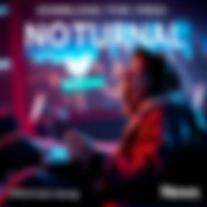 A gamer excitedly playing Nocturnal on a console with a download bar on the screen