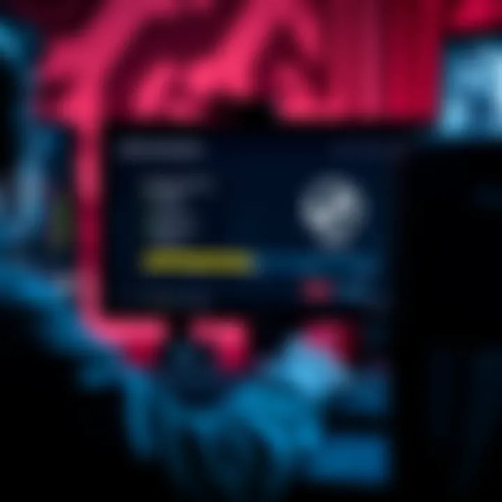 Downloading Game Patches on Steam A person using a computer to download game patches via the Steam platform, with a visible progress bar on the screen.