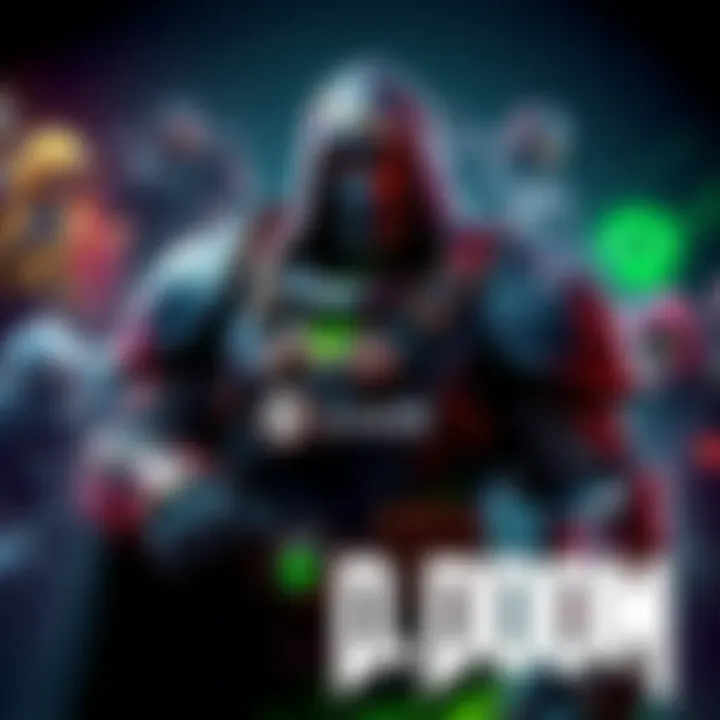 A digital artwork featuring Dr. Doom from the new Steam DLC, showcasing his iconic armor and menacing stance, with elements of gaming in the background.
