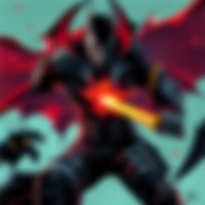 An illustration of Dracula engaging in a video game fight, showcasing his dramatic cape and fangs, while a player character attacks him with a weapon.