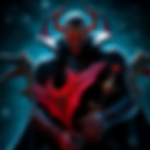 Dracula in Castlevania A fierce digital depiction of Dracula from Castlevania, showcasing his menacing look and powers during gameplay.