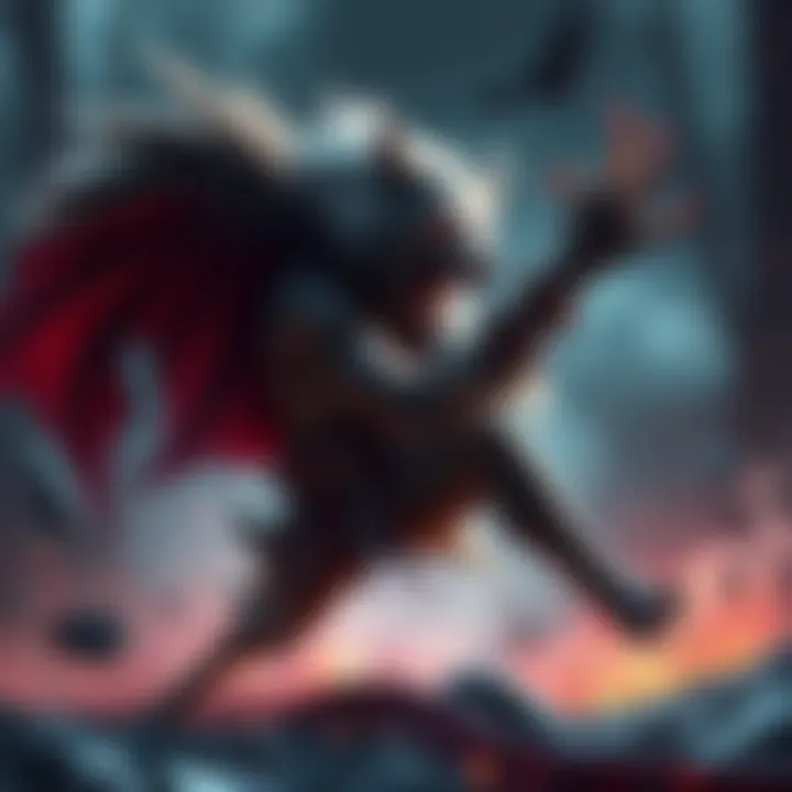 A wolf form of Dracula attacking with Pounce, showcasing speed and agility, maintaining haste in gameplay.