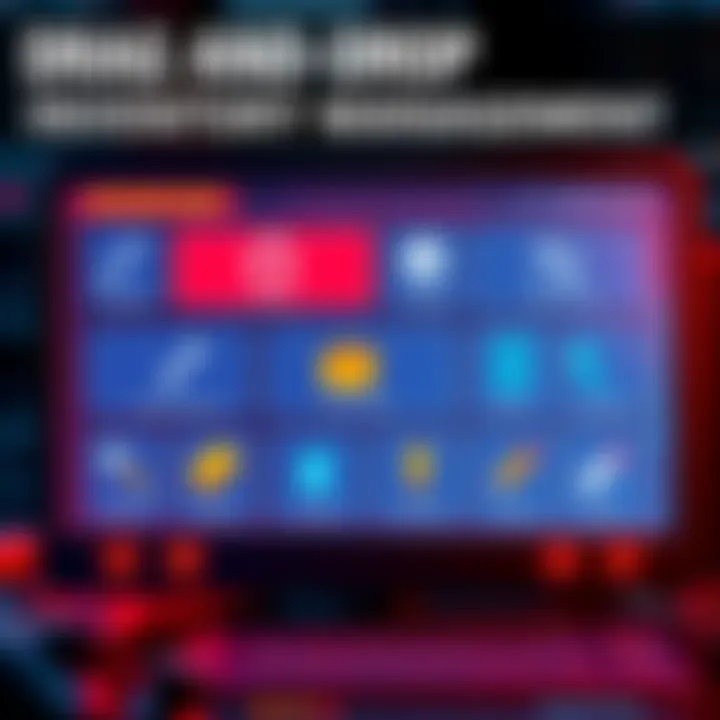 A gaming interface showcasing separate drag and drop icons for inventory items, emphasizing improved control and organization.