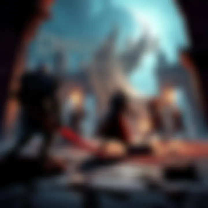 Dragon Age: Origins Gameplay A scene from Dragon Age: Origins showing characters in a combat setting, highlighting the game's graphics and character design