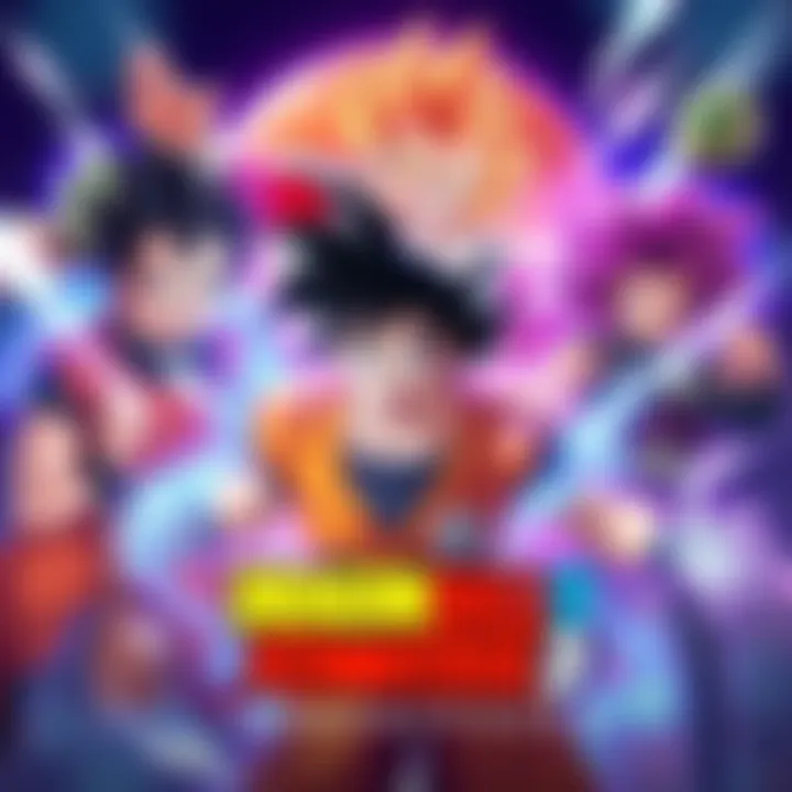 Artwork featuring characters from DRAGON BALL XENOVERSE 3 with vibrant colors and action poses.