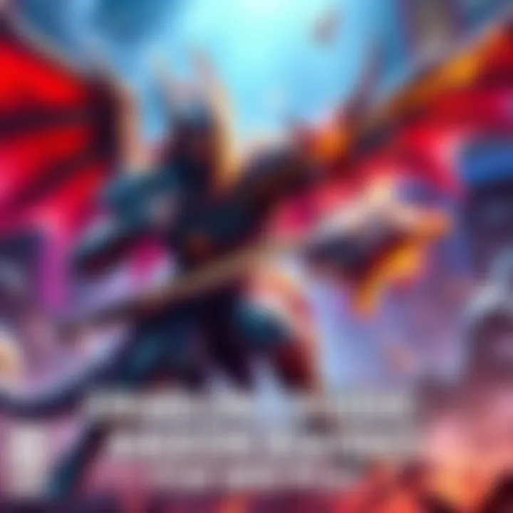 A Dragon Knight character engaged in a mid-play battle, showcasing power and strategy, with a vibrant arena background.