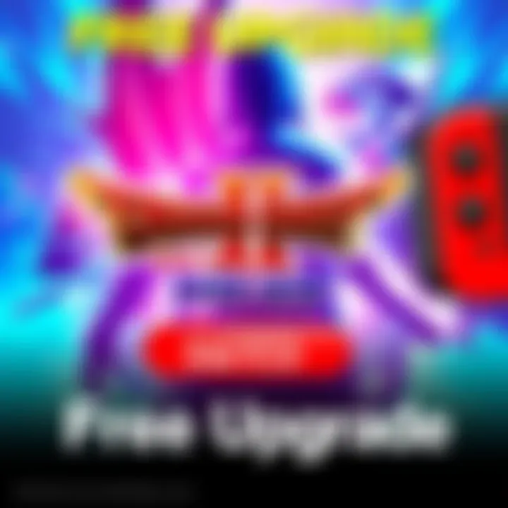 A promotional image featuring Dragon Quest III HD-2D with vibrant graphics and icons representing new features on Nintendo Switch 2