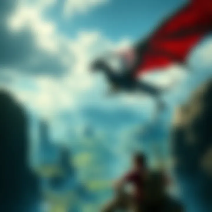 Concept art of a dragon soaring over a fantasy landscape with gamers discussing the need for Dragons Dogma Online on Xbox.