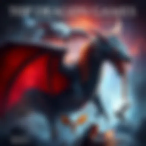 A collection of fantasy games featuring dragons inspired by Game of Thrones and House of the Dragon, showcasing various dragon designs and gameplay scenes