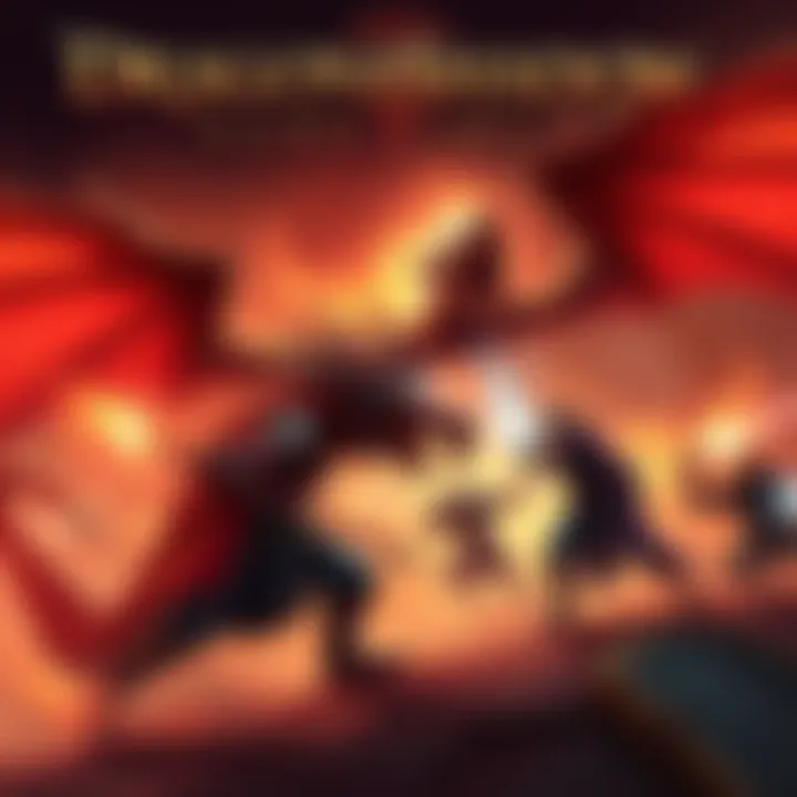 Action-packed scene of Dragons Shadow in EoF, showcasing dynamic combat with a 50 mob setup and glass cannon builds