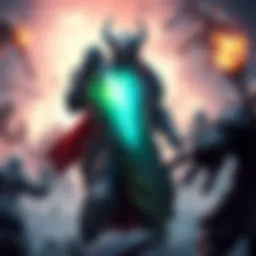 Drain Tank Gameplay A character in armor standing strong while casting a healing spell, surrounded by enemies attacking