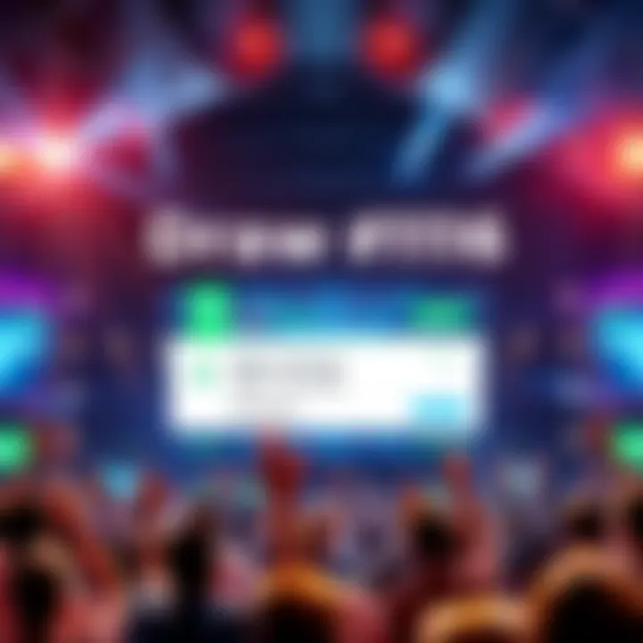 A digital display showing the announcement of the Draw #116 winner after Tax Day, with excitement among participants