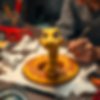 A person sketches a cartoon snake with a comical expression, surrounded by crumpled paper and art supplies, reflecting the struggle of creating the perfect character drawing.