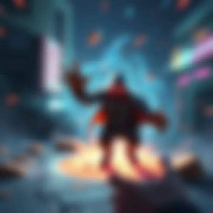 A digital illustration showing the Dredge character experiencing a teleport glitch in a game environment, with visual effects indicating a malfunction in movement.