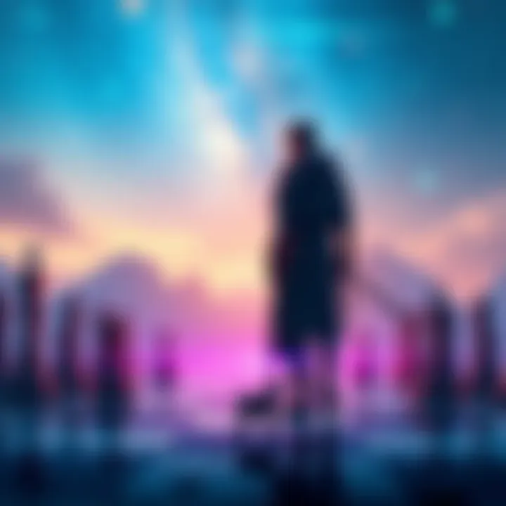 Drifter in Cosmic Chess Setting A character resembling Drifter stands in a cosmic landscape filled with chess pieces and stars, hinting at time travel and space exploration.