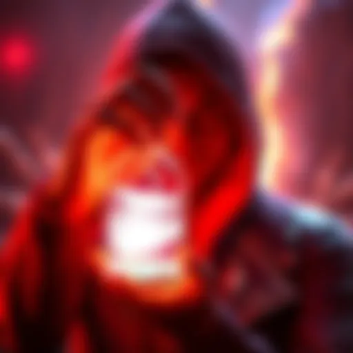A character holding a glowing vial filled with a radiant liquid, symbolizing the Blood of Lathander, surrounded by mystical light