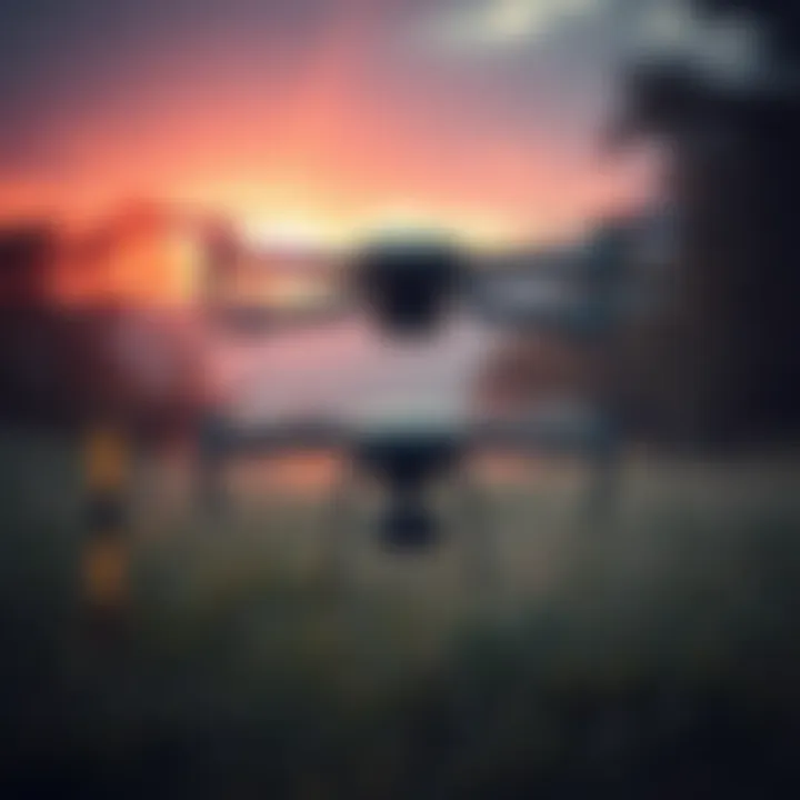 A drone descends towards a marked landing area, showing safe deactivation process.