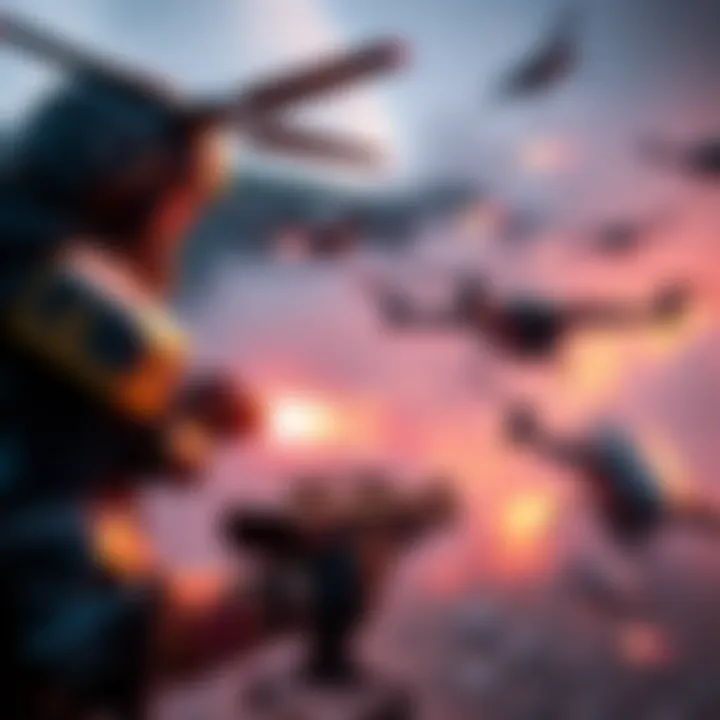 A player using a Crit Damage build with drones and turrets deployed during a Heroic mission, showcasing their effectiveness in a battle scenario.