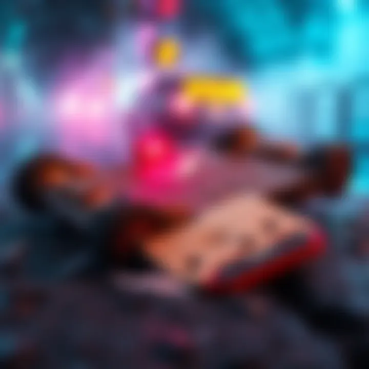 A Steam Deck lying on the ground with visible damage to its bumpers after being accidentally dropped.