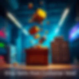 A gamer drops items from a container in a virtual environment, expressing frustration with inventory management.
