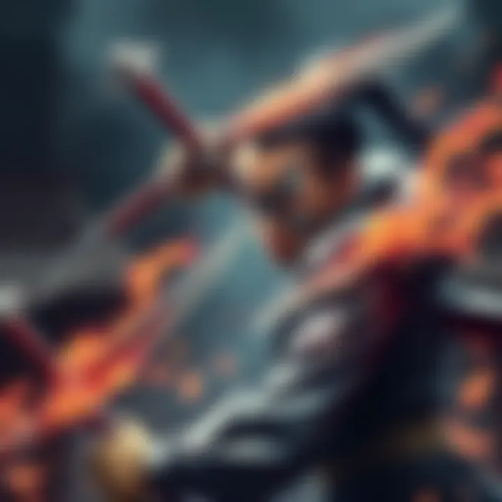 A character wielding dual blades in a dynamic combat pose, showcasing agility and intensity, symbolizing challenges in economy.