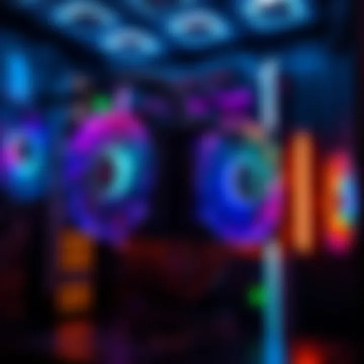 A close-up of dual 360mm AIO coolers installed in a Fractal North XL case with a new GPU, showing the cooling setup and airflow configuration.