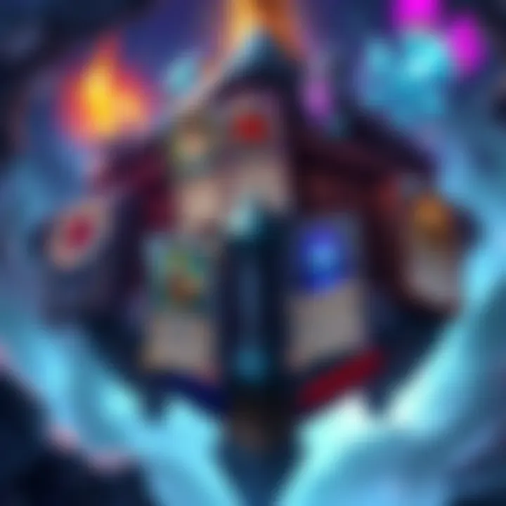 Illustration of various dual-class decks with cards and strategies for the Tavern Brawl on August 13th