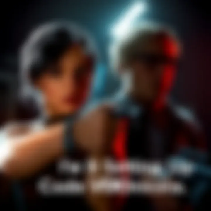 Claire and Chris from Code Veronica featured in a tense moment with dark backgrounds and creepy atmosphere