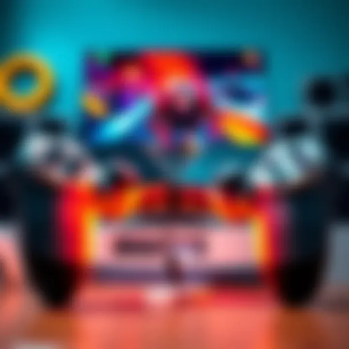 Two PS4 controllers connected, showcasing split-screen action on a Fire Stick