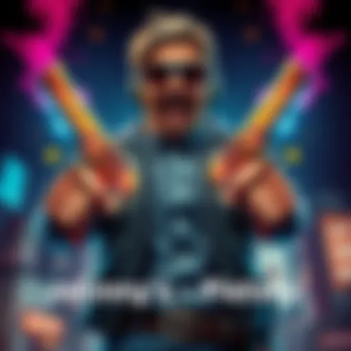 Dual Wielding Johnny's Pistols A character holds two iconic pistols, ready for action, showcasing vibrant gameplay chaos.