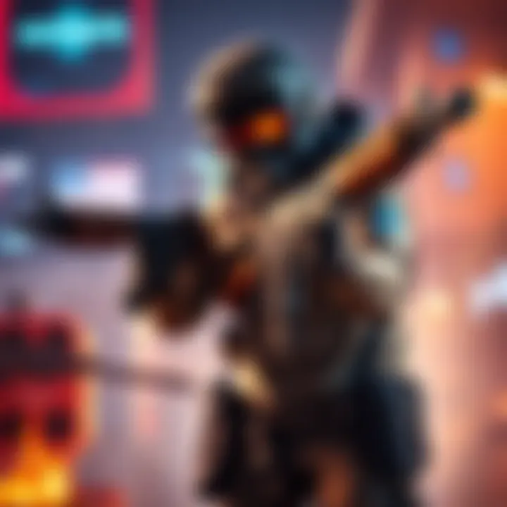 A gamer showcasing dual wielding SMGs and sawn-off shotguns in a vibrant gameplay scene