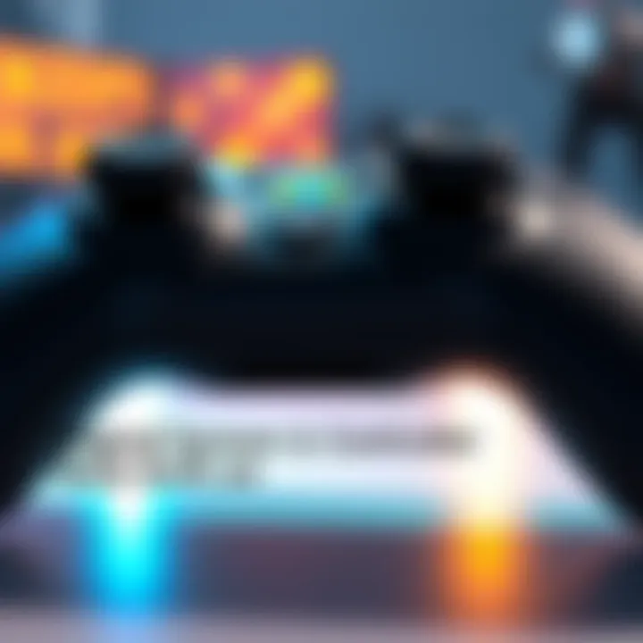 DualSense Edge Controller showing stick drift Close-up of a DualSense Edge Wireless Controller with visible stick drift issue, highlighting the thumbsticks and buttons