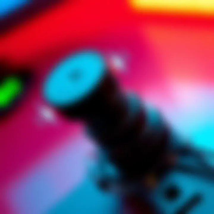 Close-up of a DualSense Edge joystick showing sound waves, indicating unwanted noises during gaming