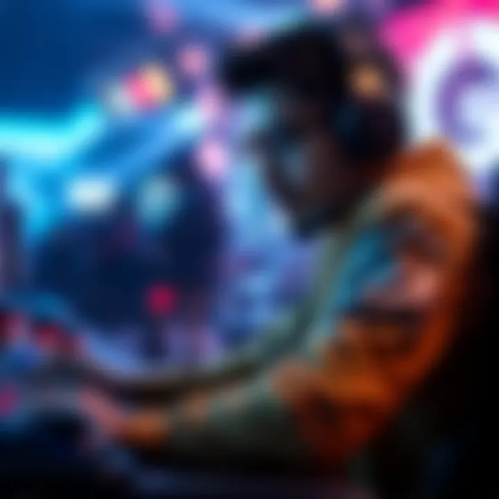 Professional gamer Duke focused on a League of Legends match, strategy in action.