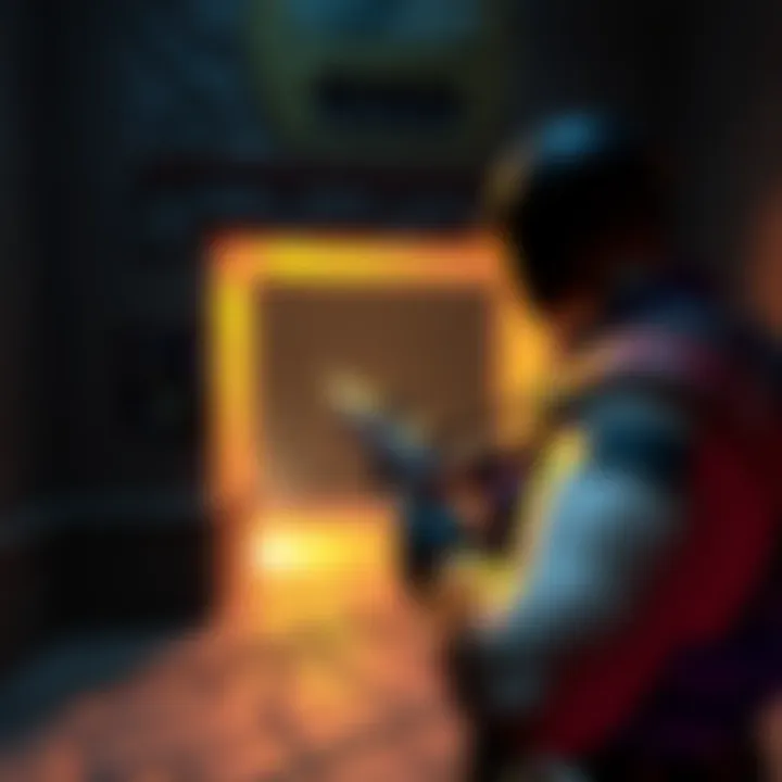 Character in Duke Nukem 3D accessing the secret level for the shotgun