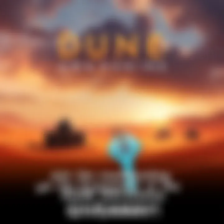 Dune Awakening Giveaway Promotion Graphic showing a desert landscape with houses from the Dune universe and two game keys
