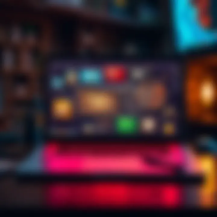 Various digital tools and software on a laptop screen for creating dungeon maps and world settings