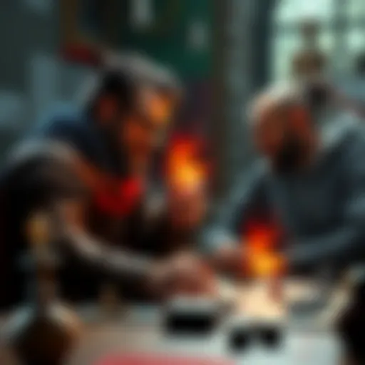 A Dungeon Master discusses wild magic choices with a player at a tabletop game, showing tension over game rules.