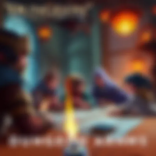 A scene from the new Dungeon Masters show featuring characters engaged in a game, showcasing diverse character choices and a vibrant setting.