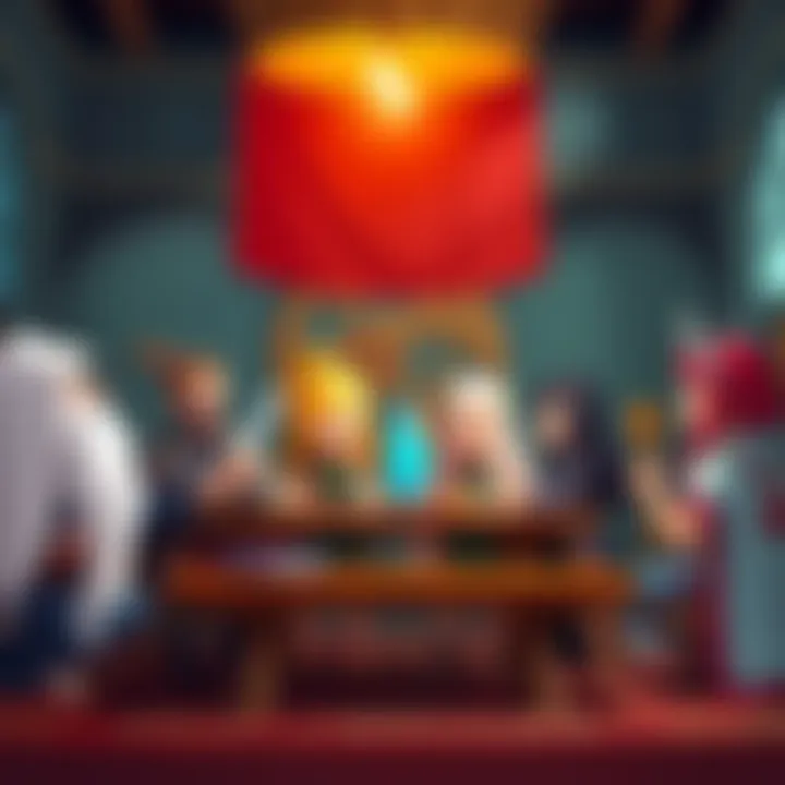 Dungeons & Dragons Animated Episodes A group of animated characters from different Dungeons & Dragons episodes gathered around a table, discussing their favorite moments from the show.