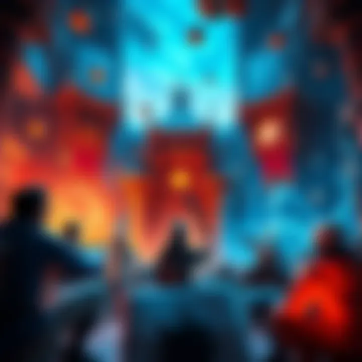 Players enjoying the new Dungeons reward in a vibrant game environment