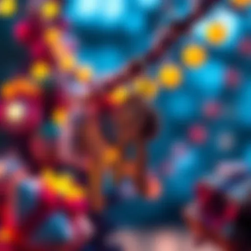 A vibrant graphic showing keys and festive decorations for the DUSK giveaway event