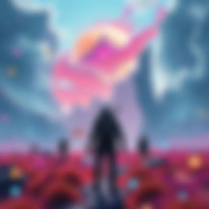 A character in a vibrant landscape preparing to start the Duviri Paradox quest in the game, surrounded by dynamic elements signifying adventure.