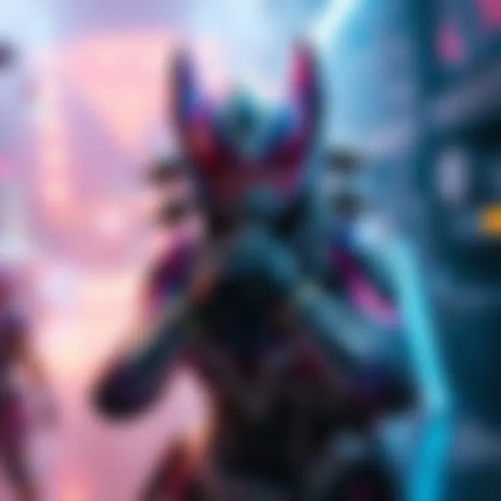 A gamer showcasing the D.Va skin in a vibrant gaming environment, highlighting its design and details.