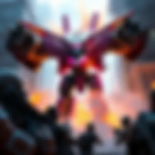 D.Va's mech explodes, causing damage through a building, with players reacting in shock.