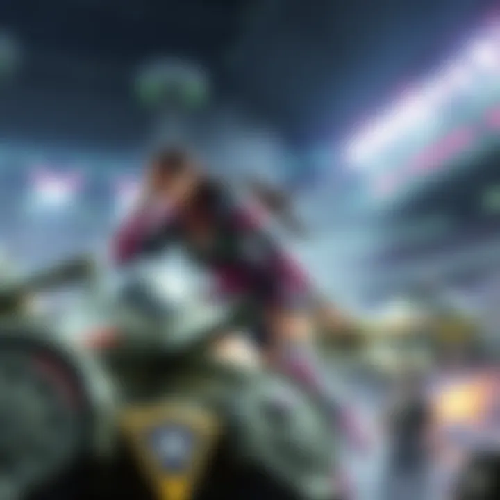 D.Va in a stadium setting, appearing overwhelmed by enemy tanks while players share strategies