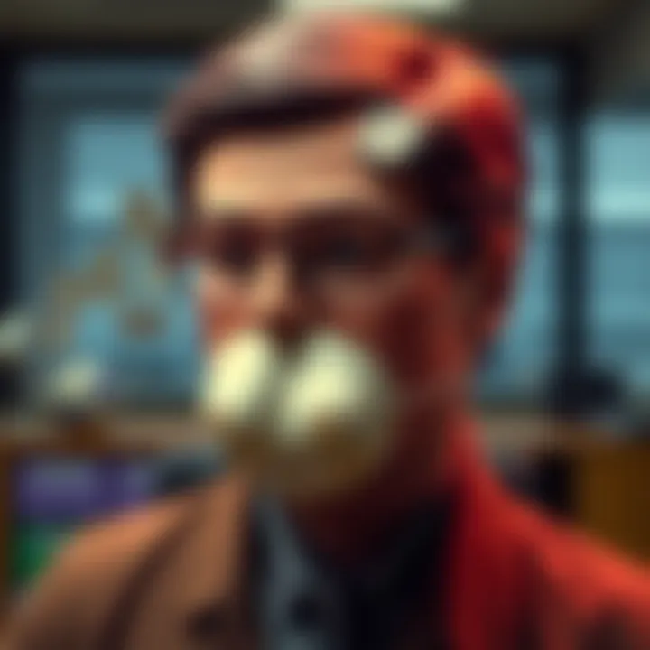 A CPR dummy mask styled after Dwight Schrute from The Office, showcasing its quirky design with humorous touches.