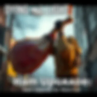 A character in Dying Light 2 holds a giant leg of ham, ready to throw it at an enemy, showcasing a fun twist in the game.