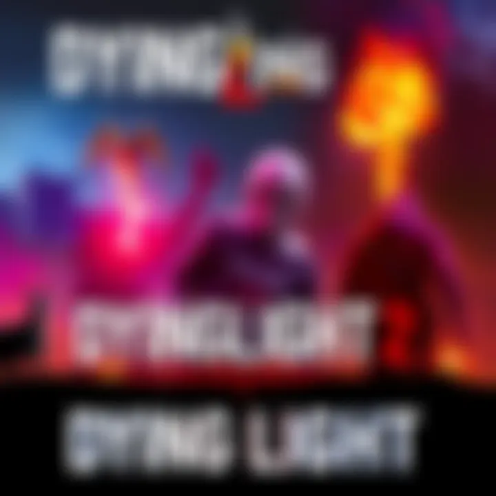 A visual representation of a Dying Light 2 game update, showcasing new features and content with vibrant graphics and character designs.